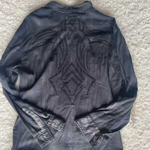 Buckle Black Men's washed look shirt EUC